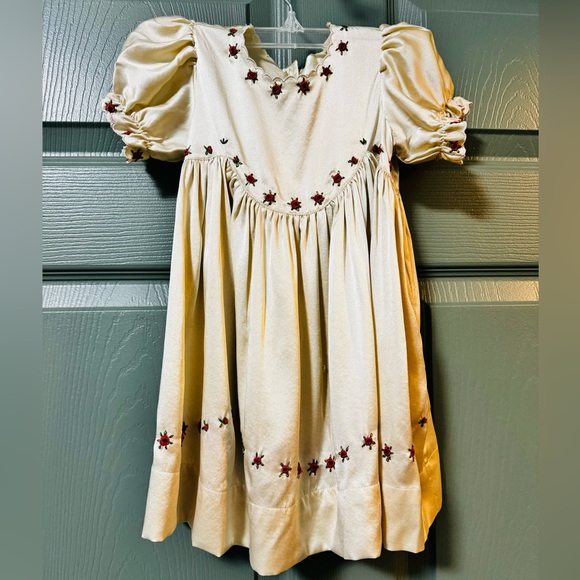 Doen Other - ❤️ DOEN HERITAGE 2T SUKI SILK EASTER PARTY DRESS VINTAGE INSPIRED EMBROIDERED